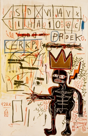 Jean‐Michel Basquiat - With Strings Two, 1983, acrylic, and oilstick on canvas