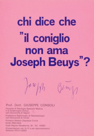 Joseph Beuys - Chi dice...? (Who Says...? ), 1978, offset on cardstock, stamps reproduced