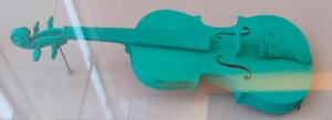 Joseph Beuys - Grüne Geige (Green Violin), 1974, violin painted green, stamped
