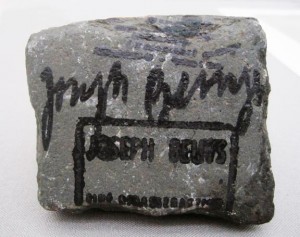 Joseph Beuys - Pflasterstein (Cobblestone), 1975, basalt, stamped