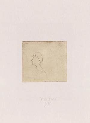 Joseph Beuys - Suite Zirkulationszeit: Kopf H.B. (Suite Circulation Time: Head H.B.), 1982, etching on white wove