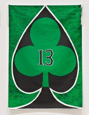 Mike Kelley - Peat Spade (from series "Pansy Metal/Clovered Hoof"), 1989, screenprint on silk