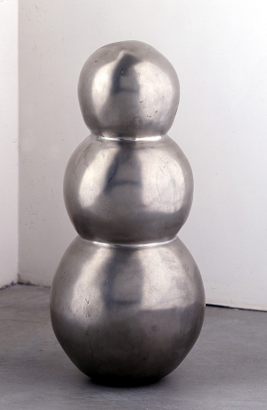 Robert Therrien - No title (snowman), 1986-87, zinc on bronze