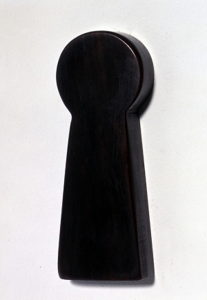 Robert Therrien - No title (keyhole), 1987, dye on wood