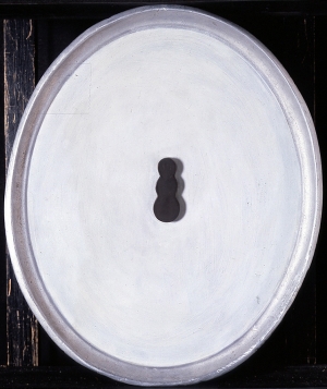 Robert Therrien - No title (snowman tray), 1987, brass and enamel on aluminum