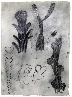 Terry Winters - Schema (17), 1985-86, gouache and graphite on paper