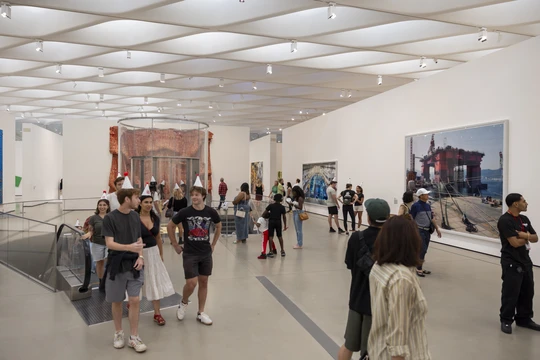 Busy galleries at The Broad during the 10 year anniversary weekend